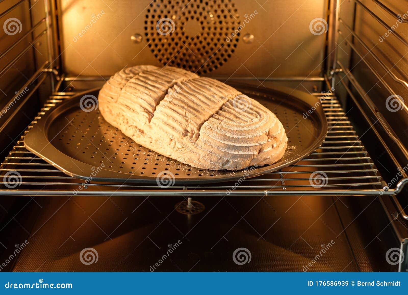Raw Bread Dough in Backing Oven Stock Image Image of cooking, ingredient 176586939