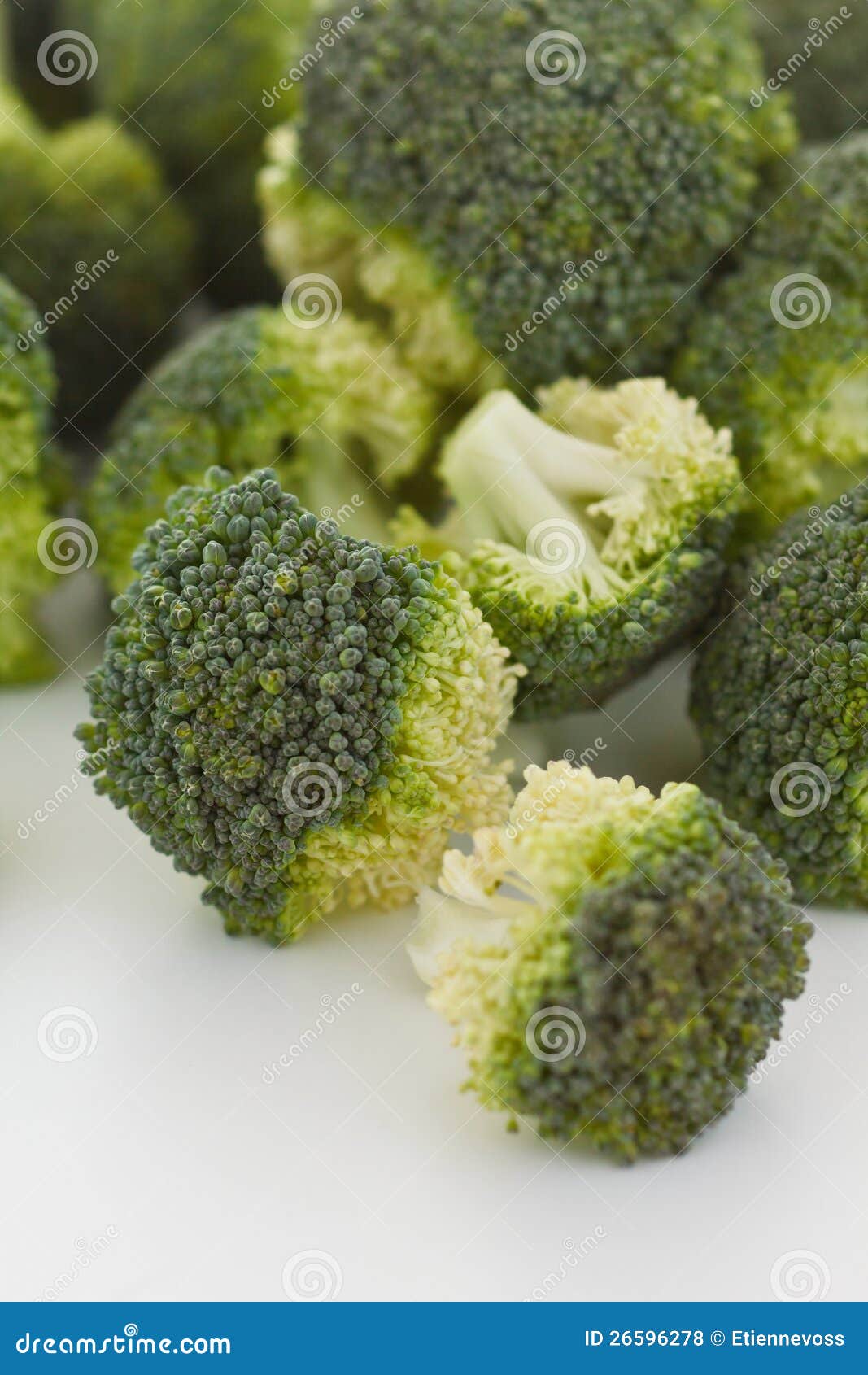 Raw Broccoli Florets. Close Up Stock Photo Image of uncooked