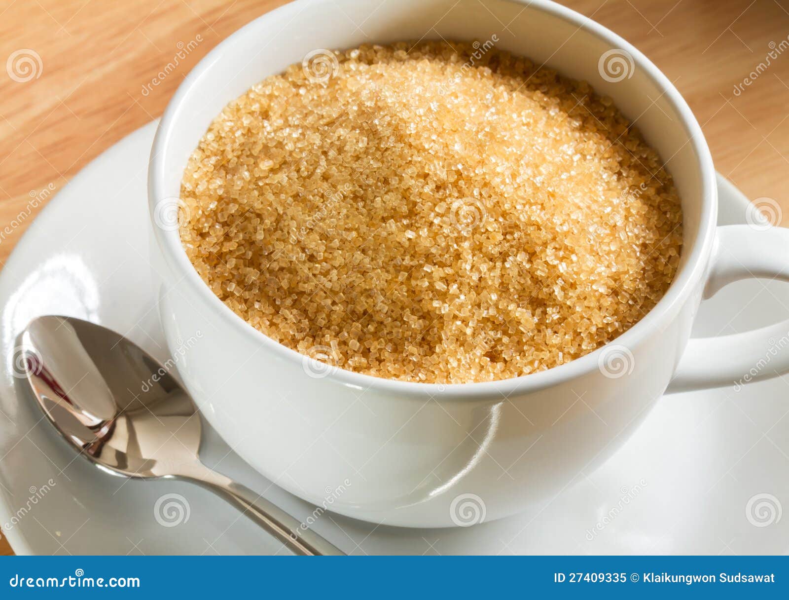 Raw Brown Sugar in the Coffee Cup Close Up Shot Stock Image Image of