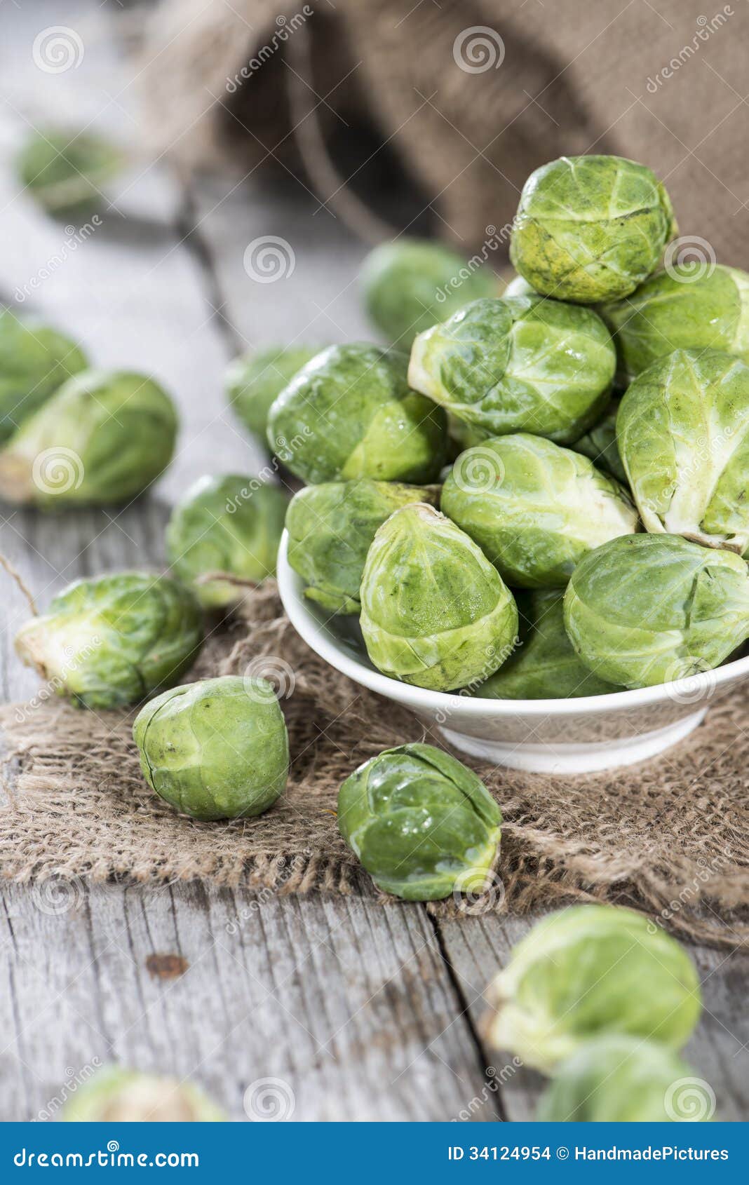 Raw Brussel Sprouts stock photo. Image of dish, sprouts 34124954