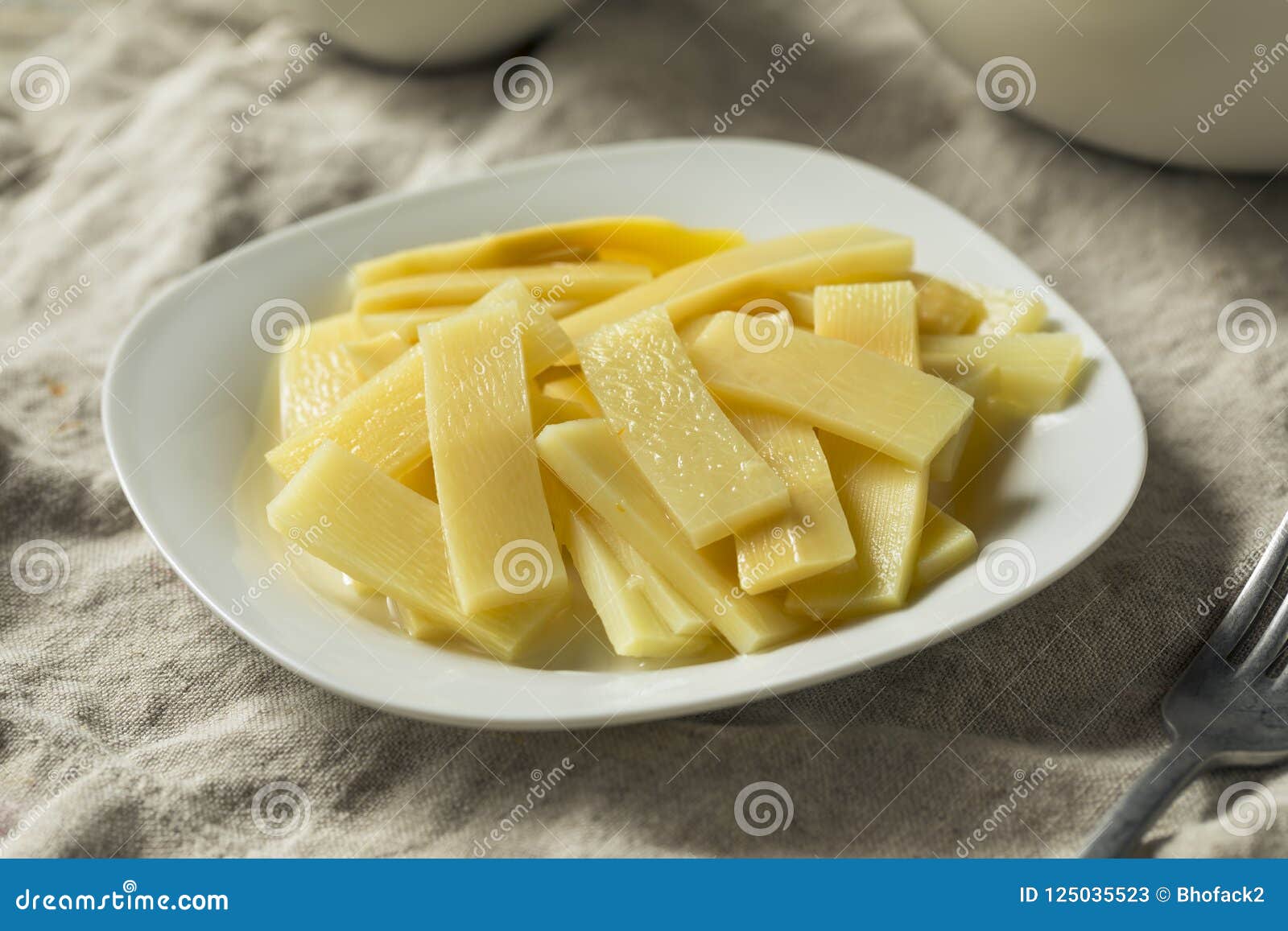 Raw Canned Bamboo Shoots stock image. Image of forest 125035523