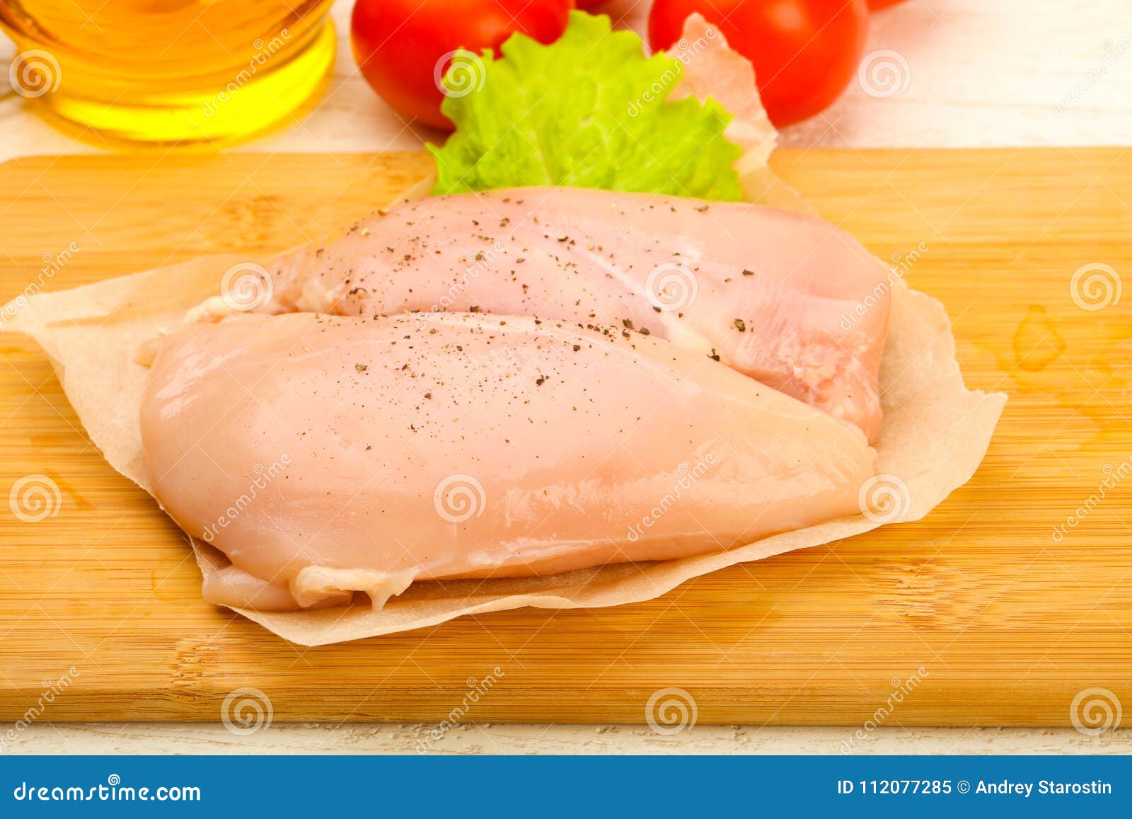 Raw chicken breast stock image. Image of meal, preparation 112077285
