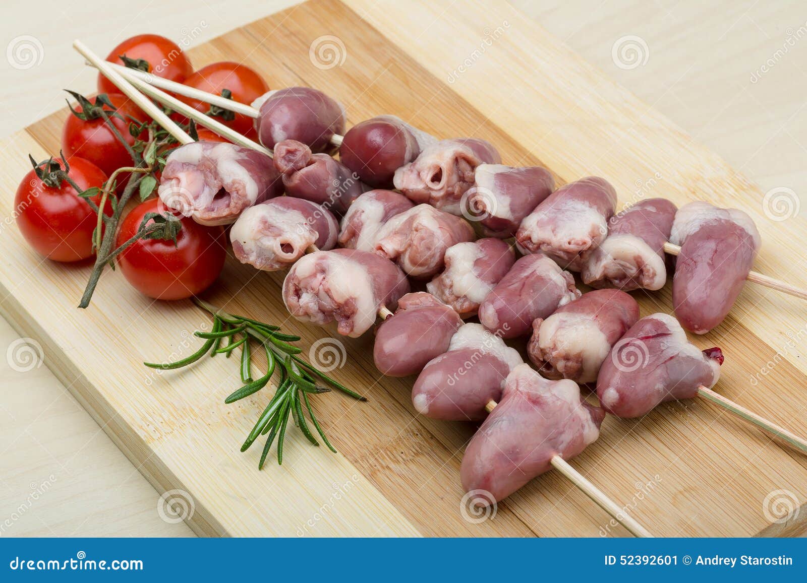 Raw Chicken Hearts for Barbecue Stock Image Image of poultry
