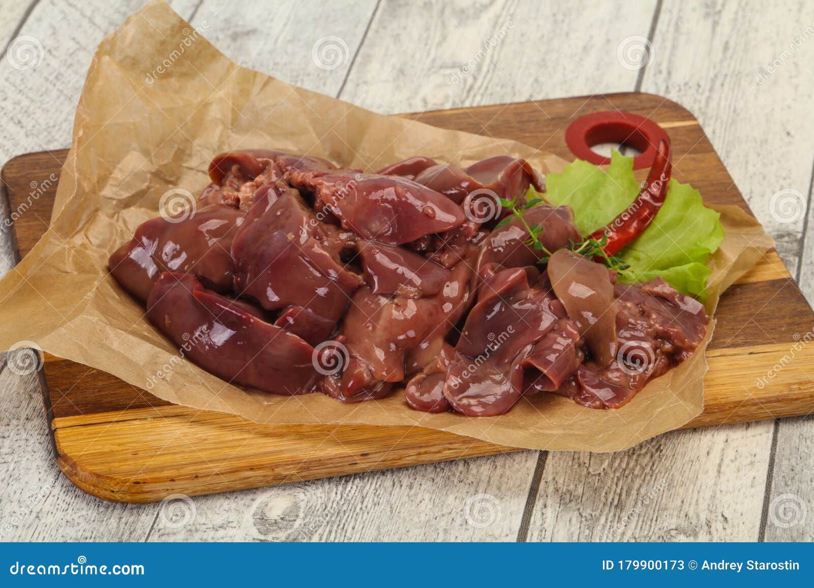 Raw Chicken Liver Ready for Cooking Stock Image Image of isolated
