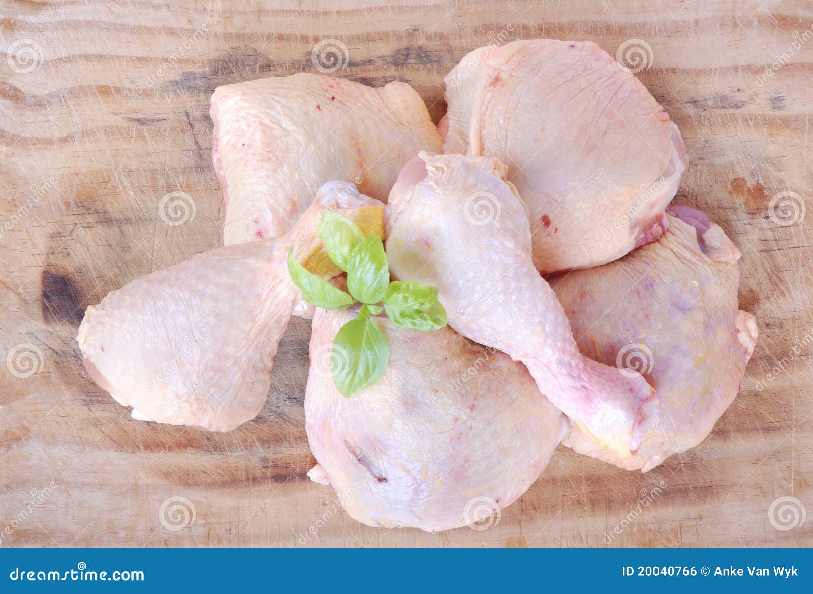 raw chicken pieces