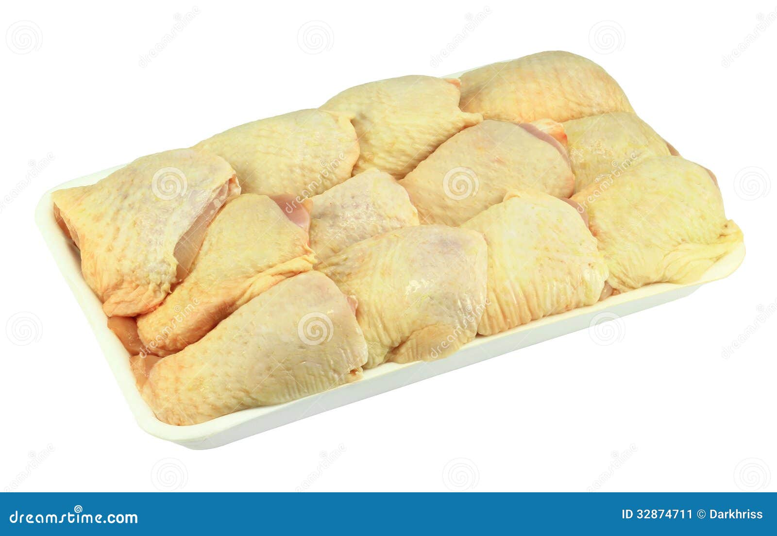 Raw Chicken Thighs Inside Casserole Stock Image Image of protein