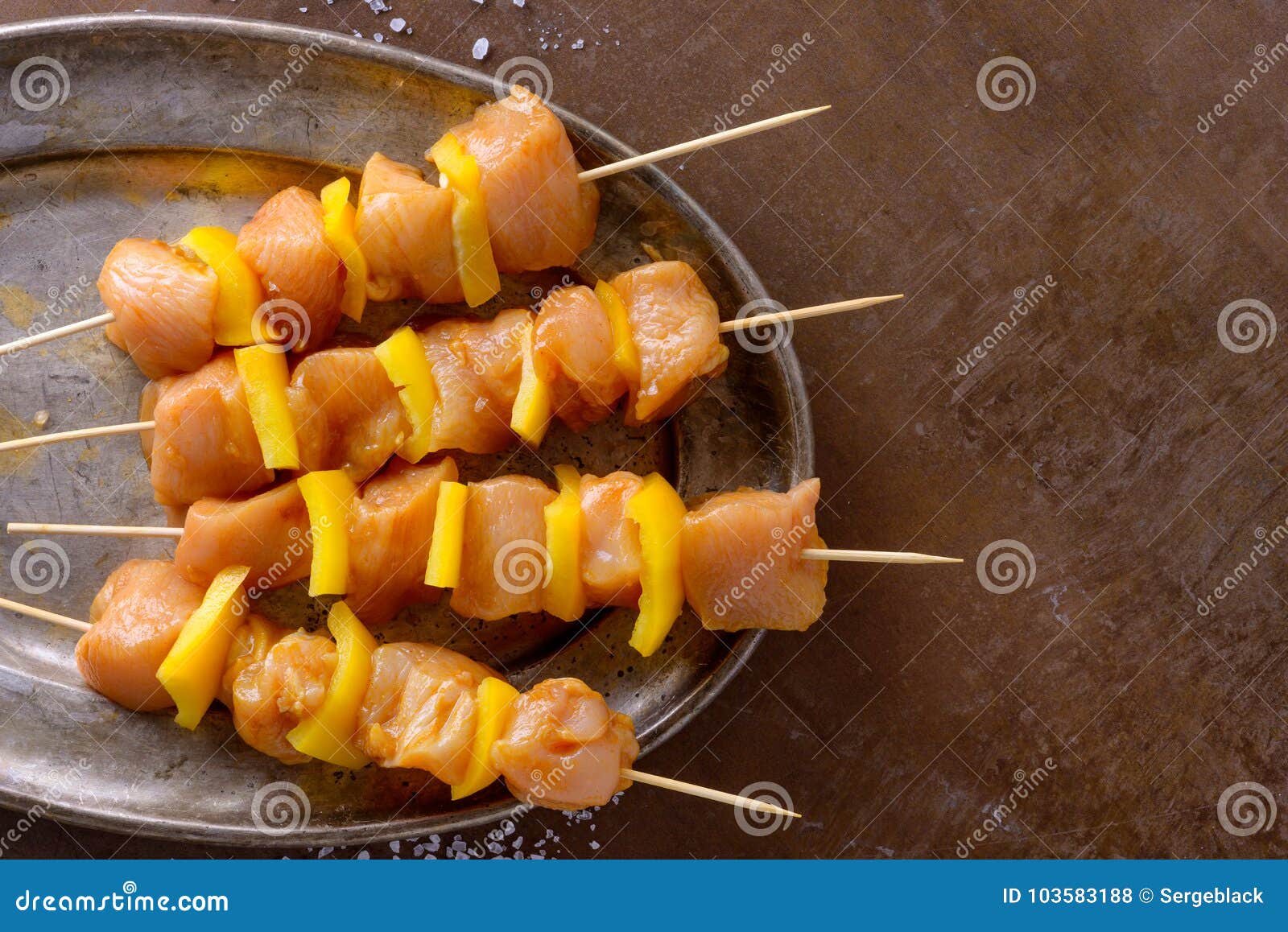 Raw chicken or turkey stock photo. Image of marinated 103583188