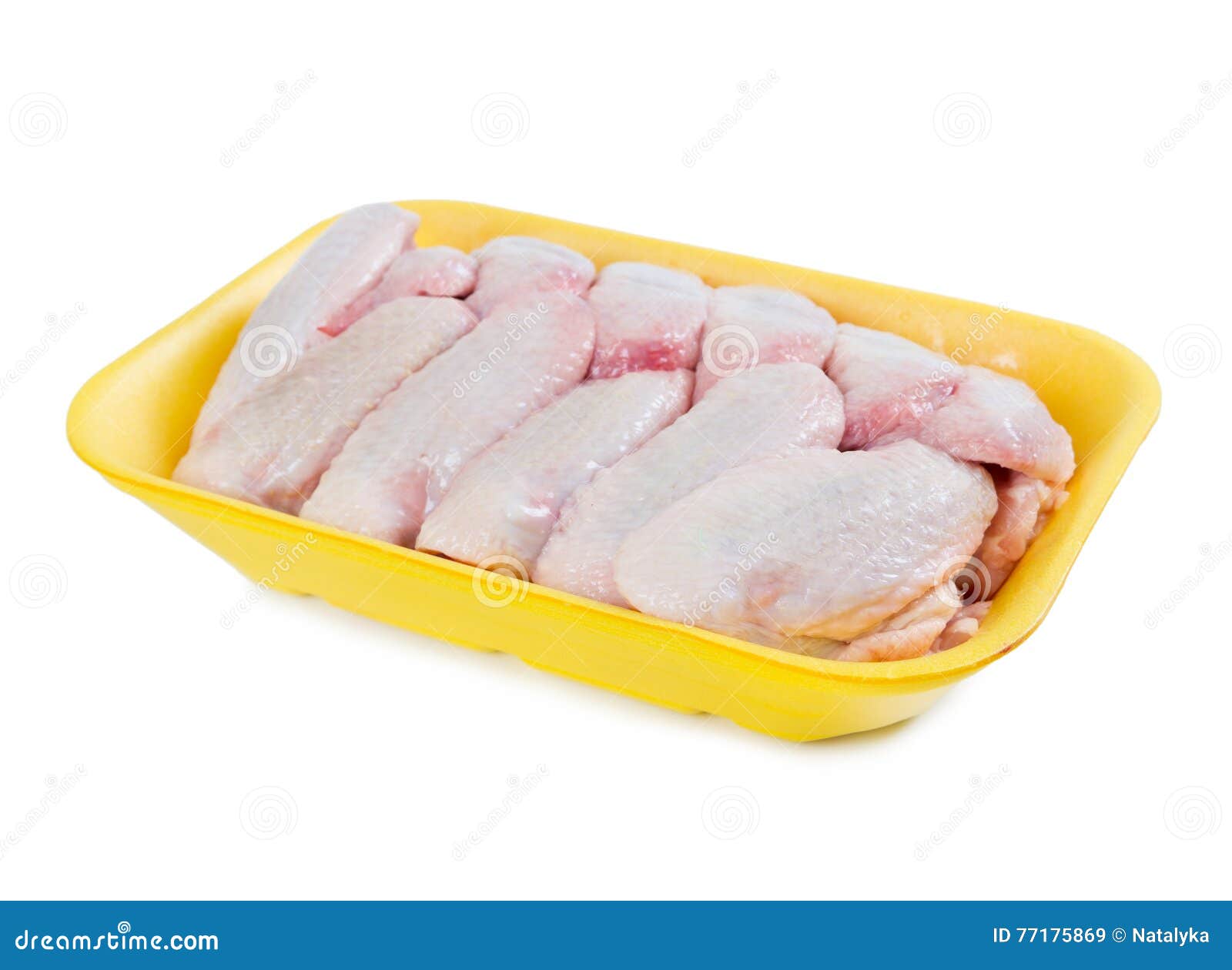 Download Raw Chicken Wings In Yellow Tray Stock Image Image Of Plastic Isolated 77175869 Yellowimages Mockups