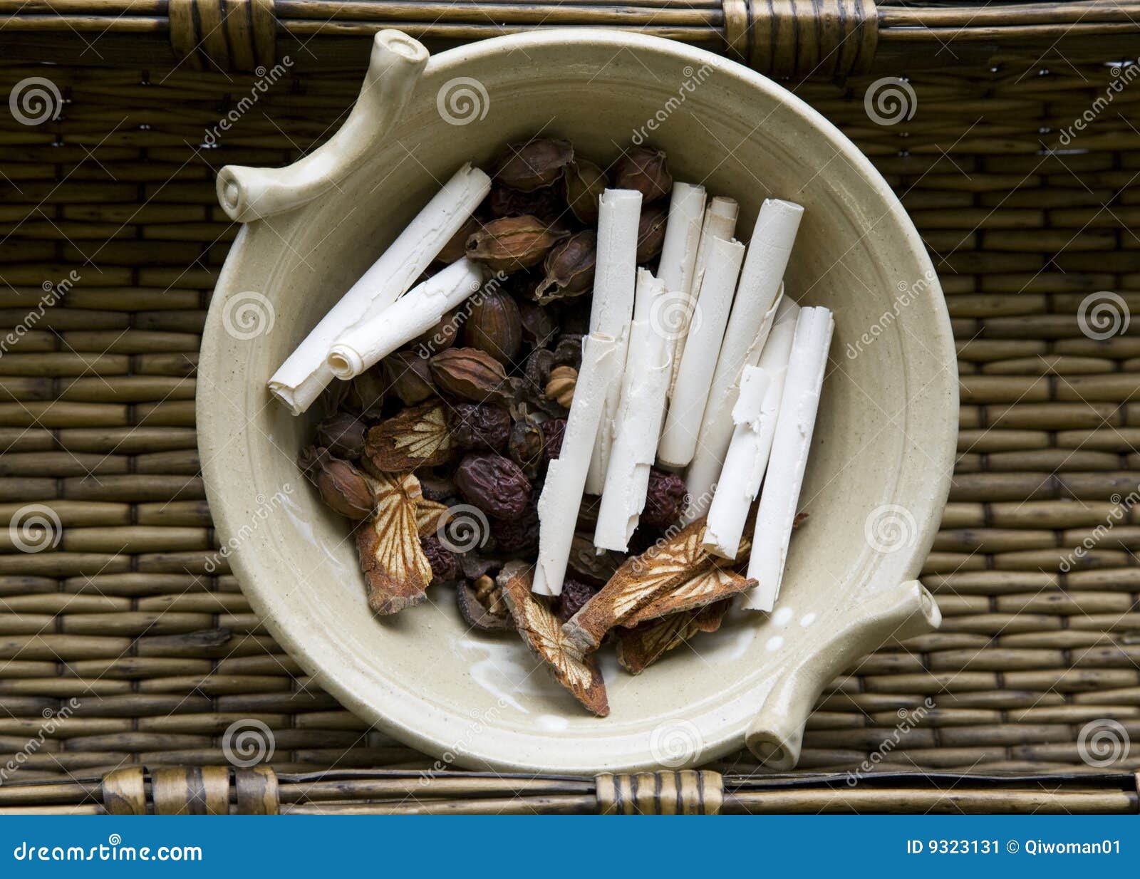 Raw Chinese Herbs stock image. Image of tong, poria, doctor 9323131