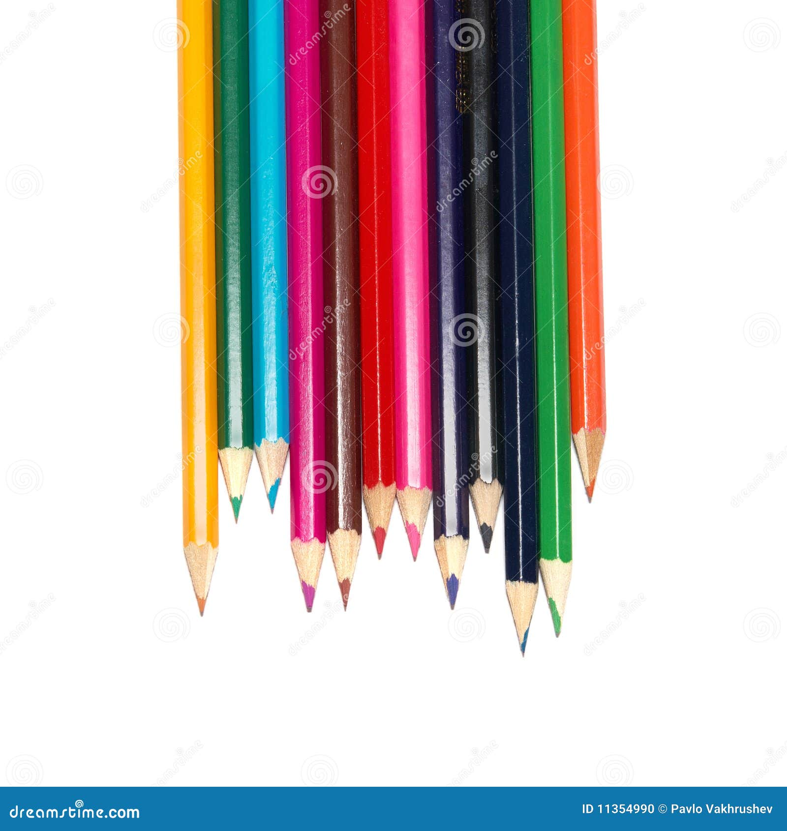 Raw of colored pencils stock photo. Image of colour, creative 11354990
