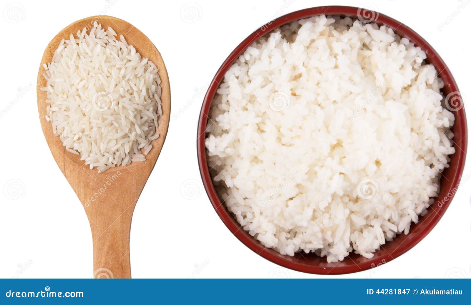 Raw and Cooked Rice II stock image. Image of round, diet - 44281847
