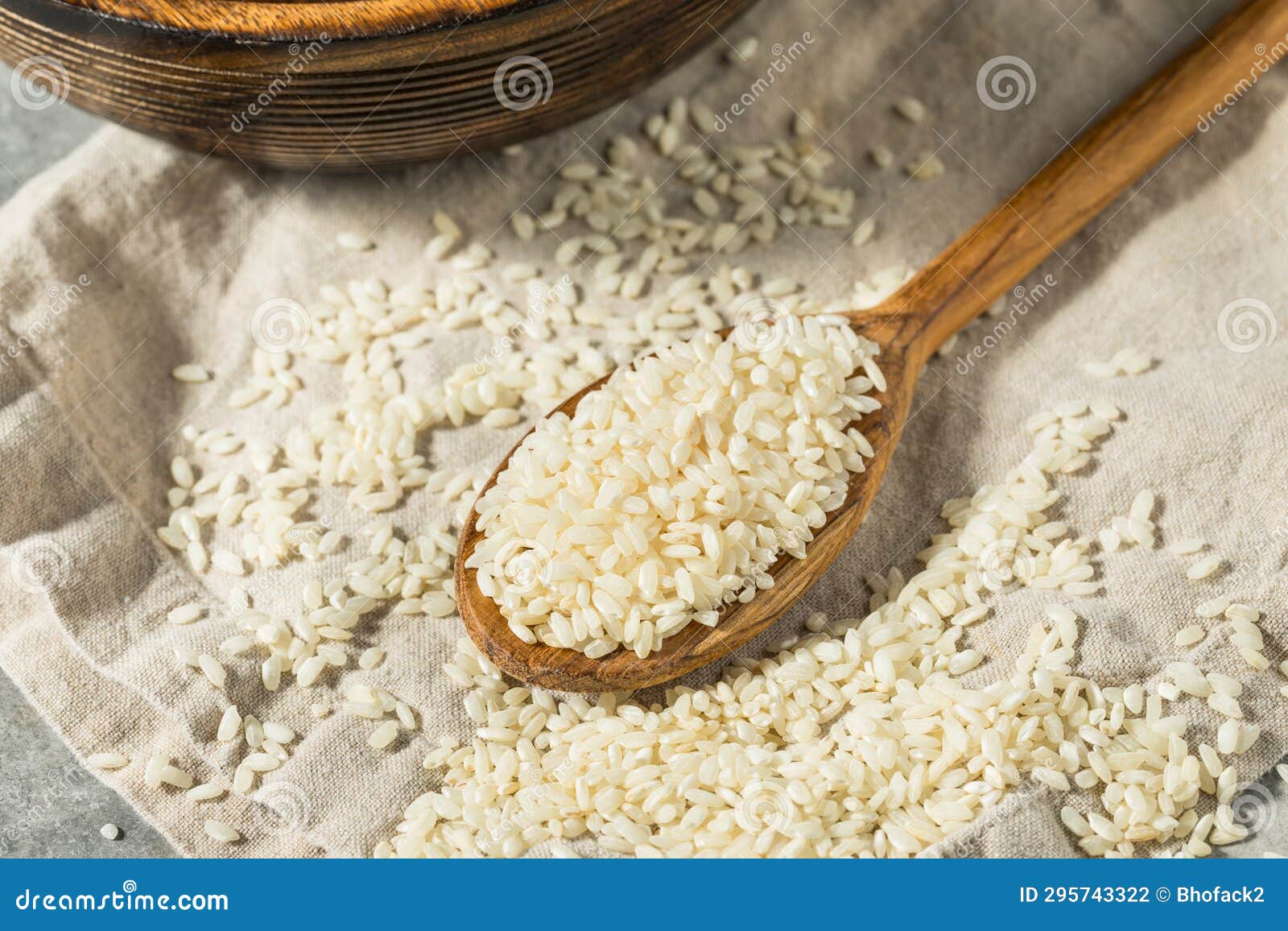 Raw Dry White Arborio Rice stock photo. Image of vegetarian 295743322