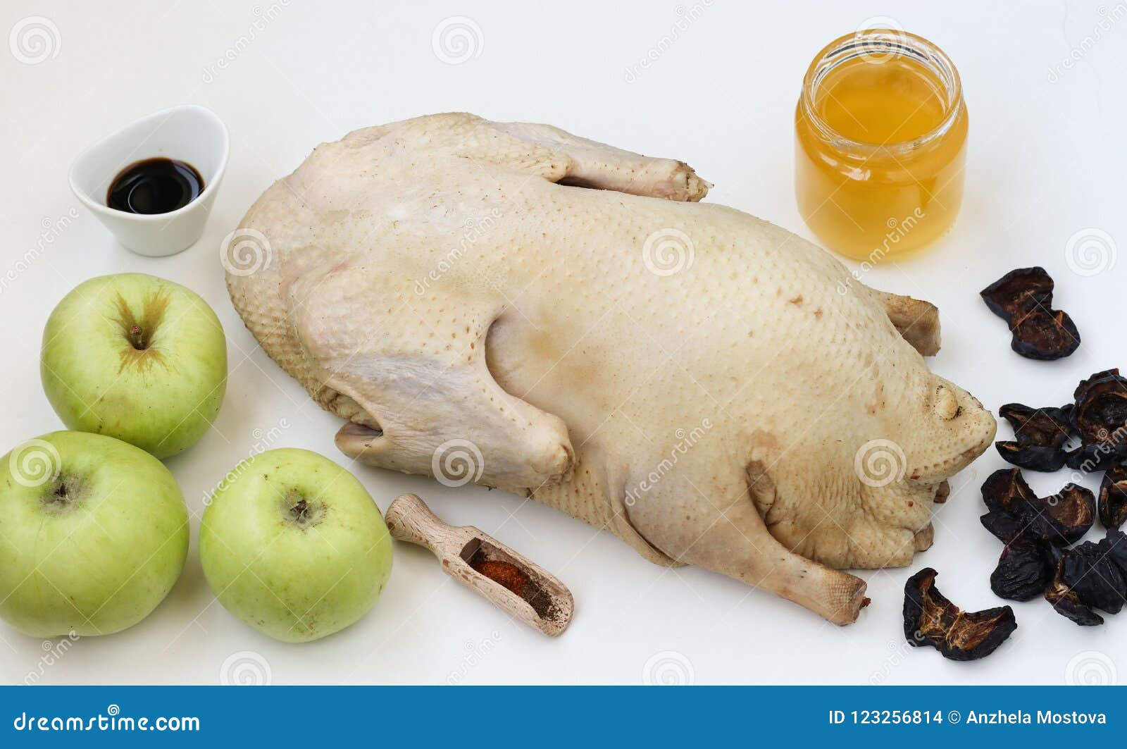 Raw Duck On White Background Stock Photo - Image of meal, lunch: 123256814