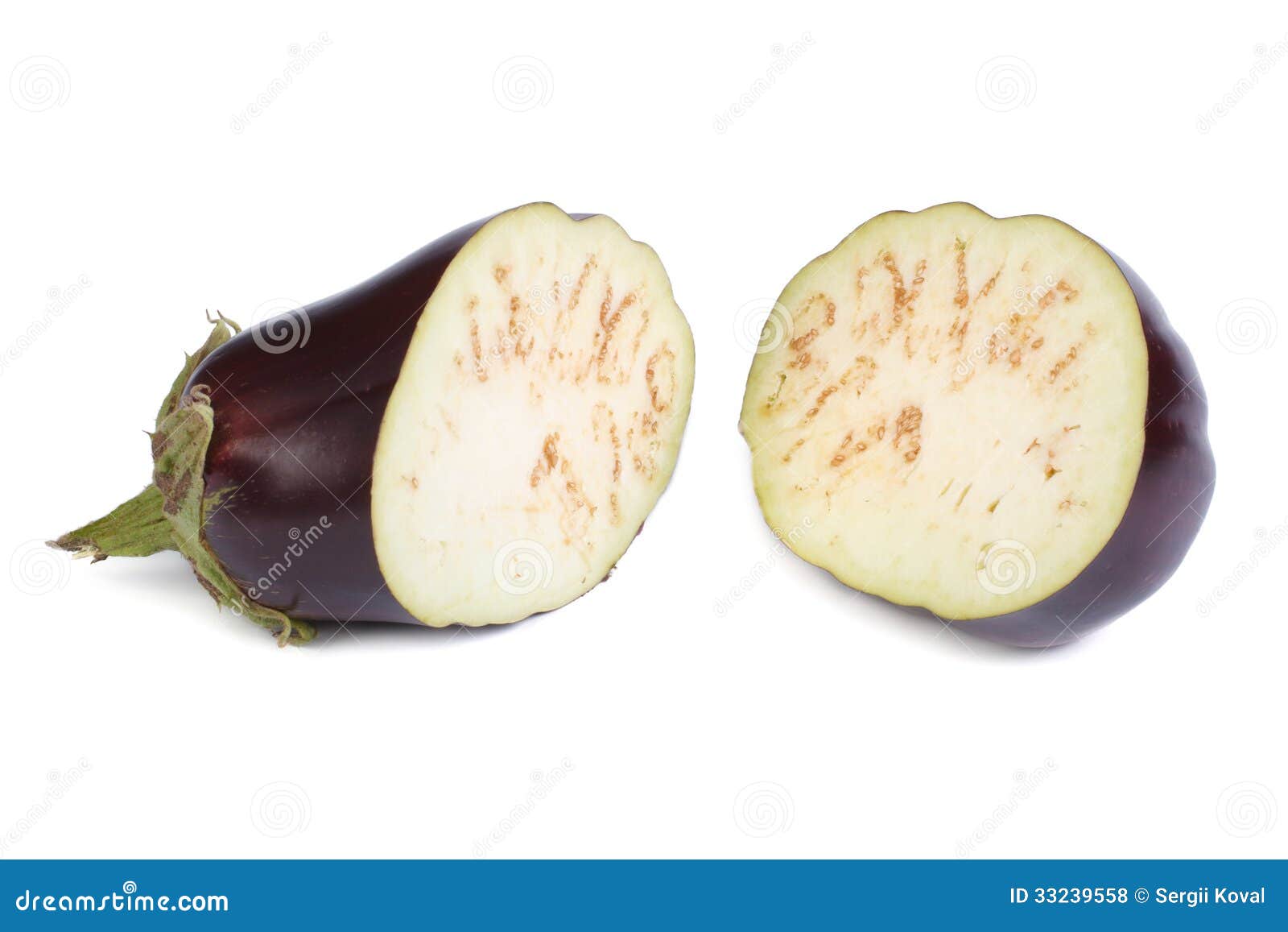 Raw Eggplant Sliced â€‹â€‹isolated on White Stock Photo Image of
