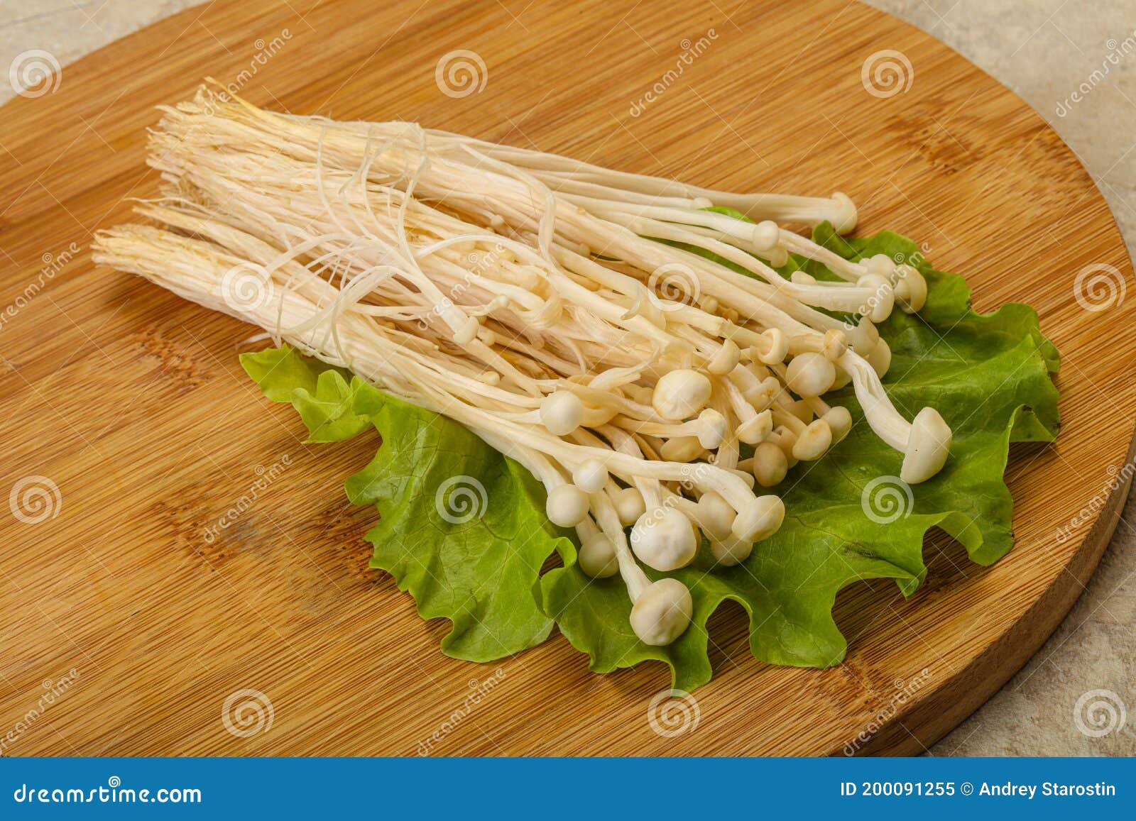 Raw Enoki Mushrooms for Cooking Stock Image Image of organic