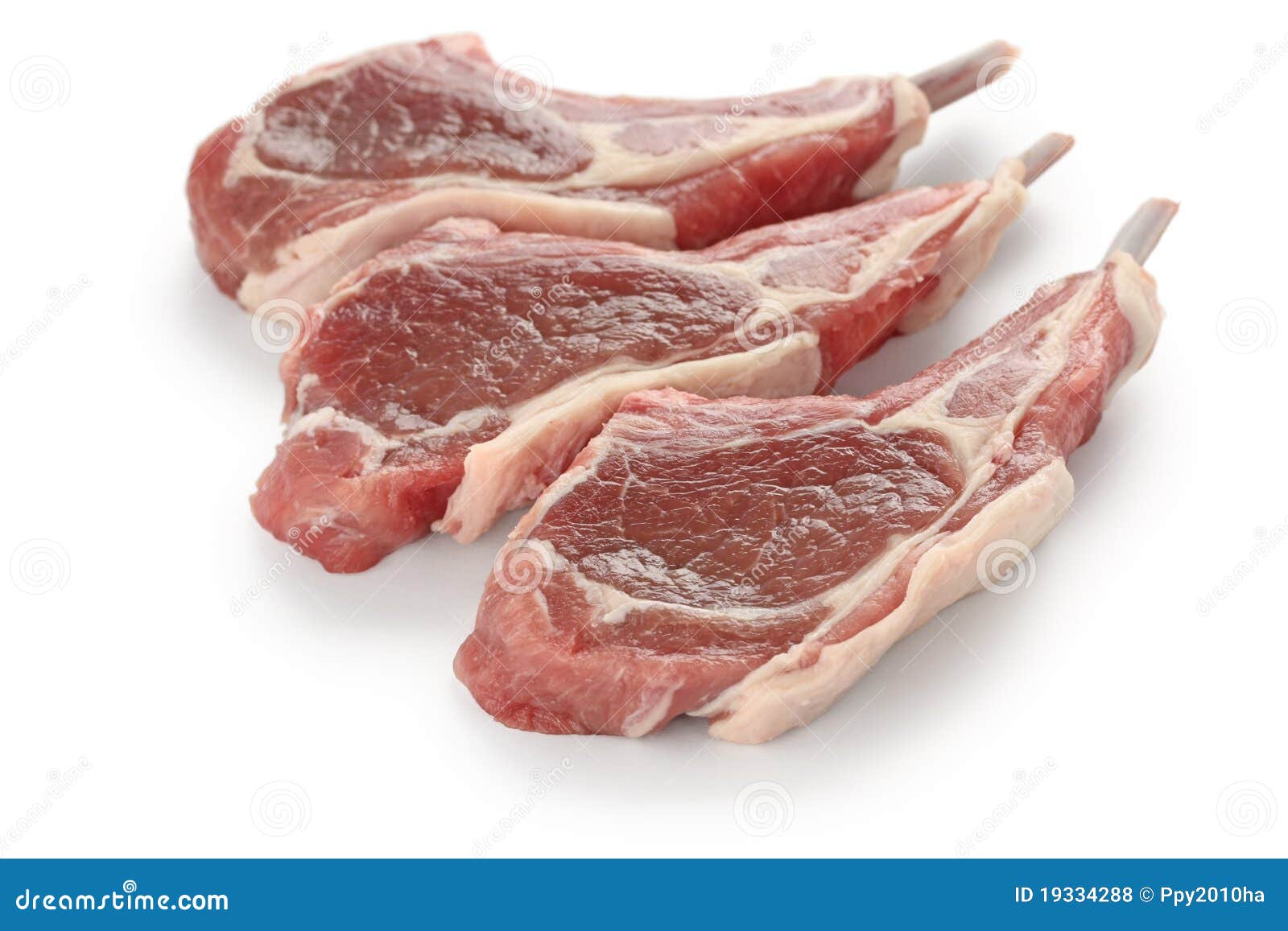 Raw fresh lamb chops stock photo. Image of juicy, background - 19334288