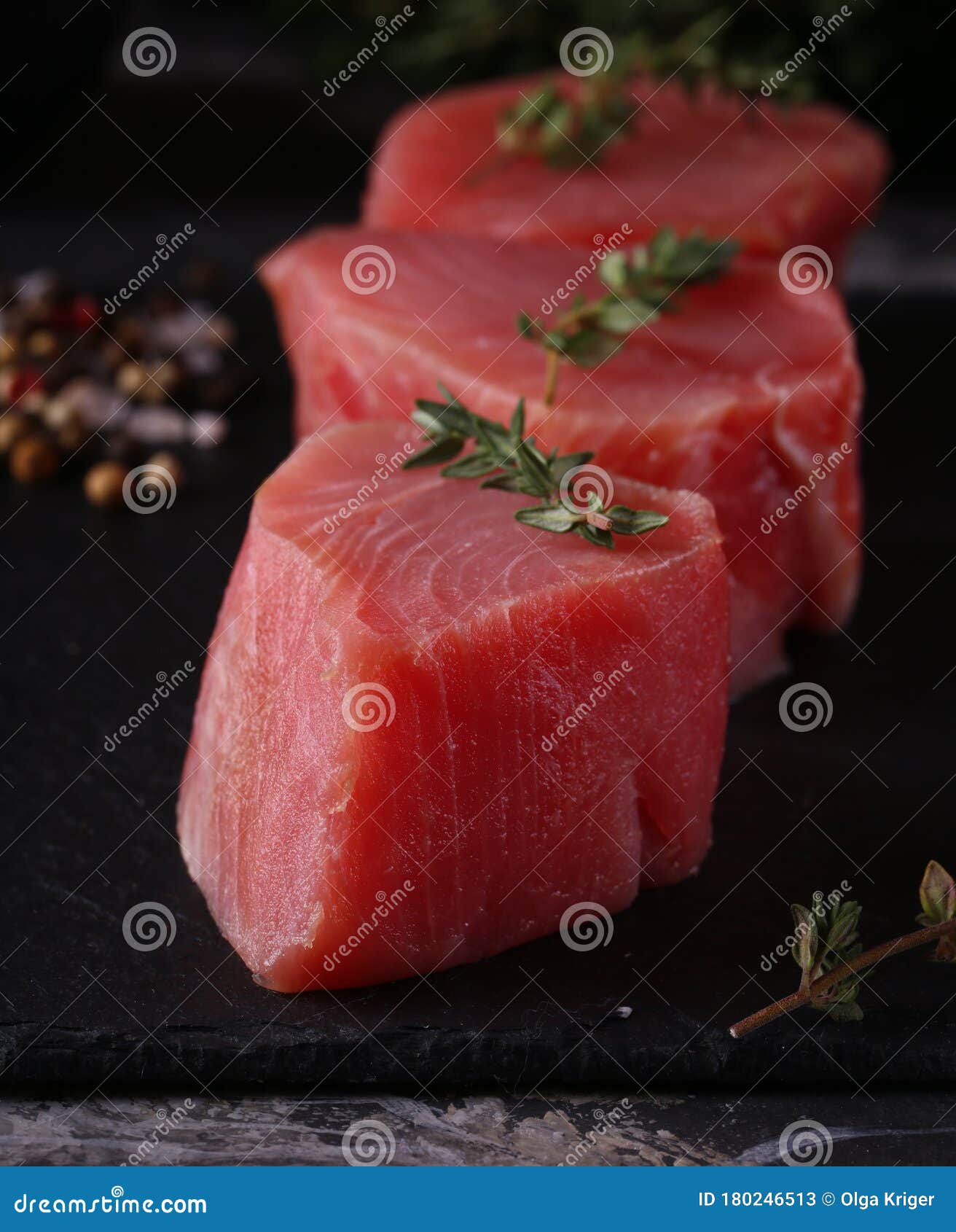 Raw fresh tuna fish stock image. Image of sushi, steak 180246513