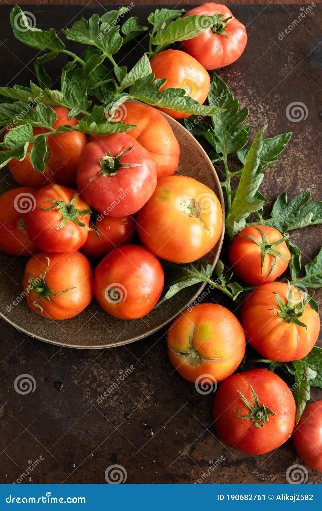 Raw Garden Tomatoes, Healthy Ingredients for Healthy Eating Stock Image