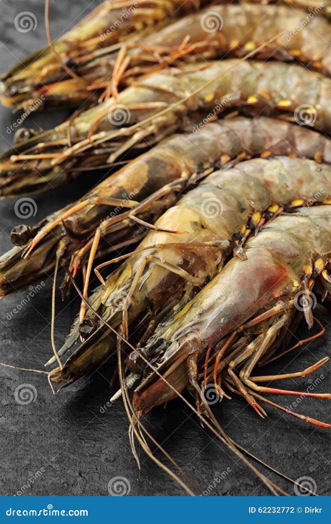 Raw Giant Prawns stock photo. Image of tiger, unpeeled 62232772