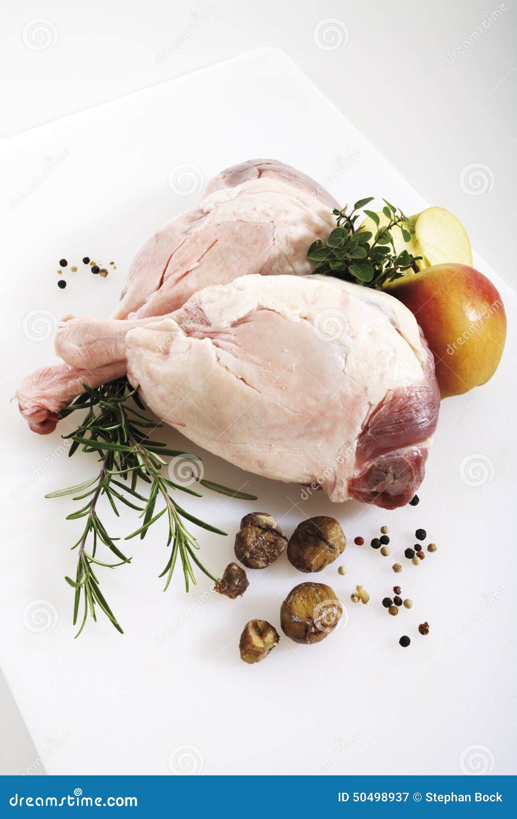Raw Goose Meat, Elevated View, Closeup Stock Image Image of