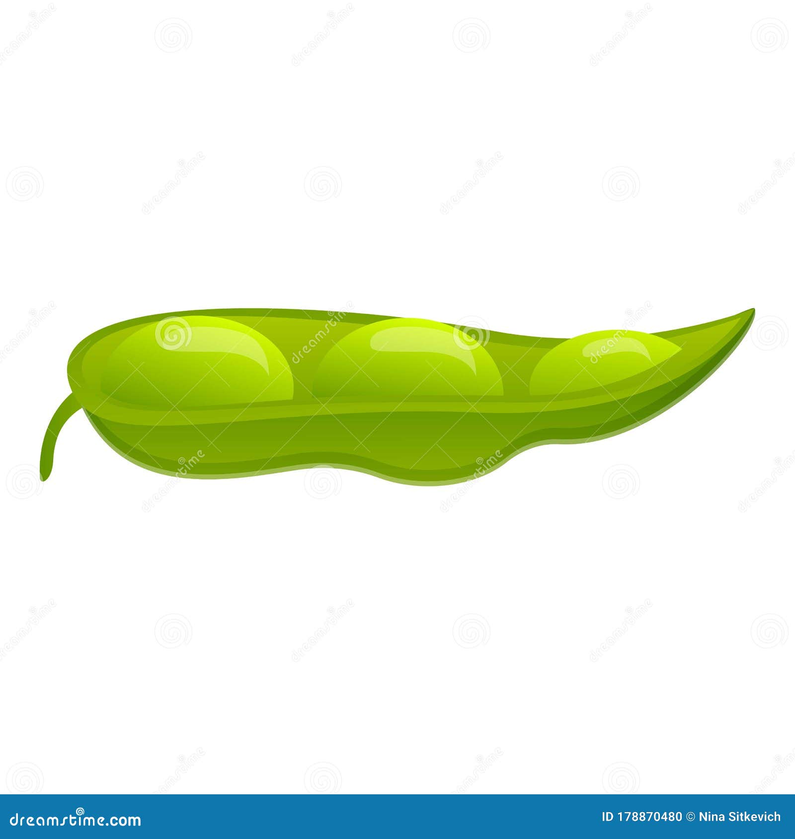 Raw Green Bean Icon, Cartoon Style Stock Vector - Illustration of  agriculture, legume: 178870480