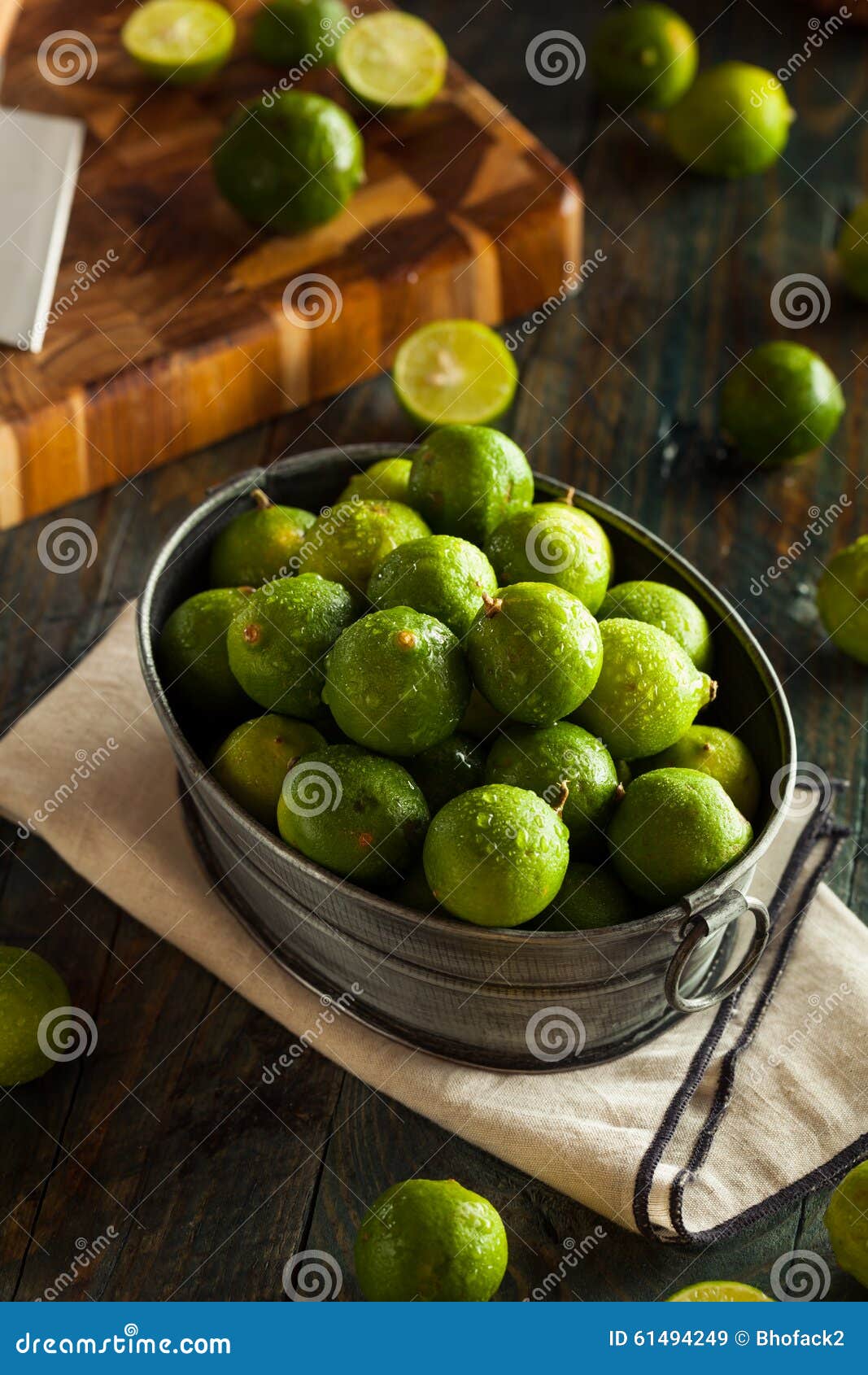 Raw Green Organic Key Limes Stock Image Image of leaf, ripe 61494249