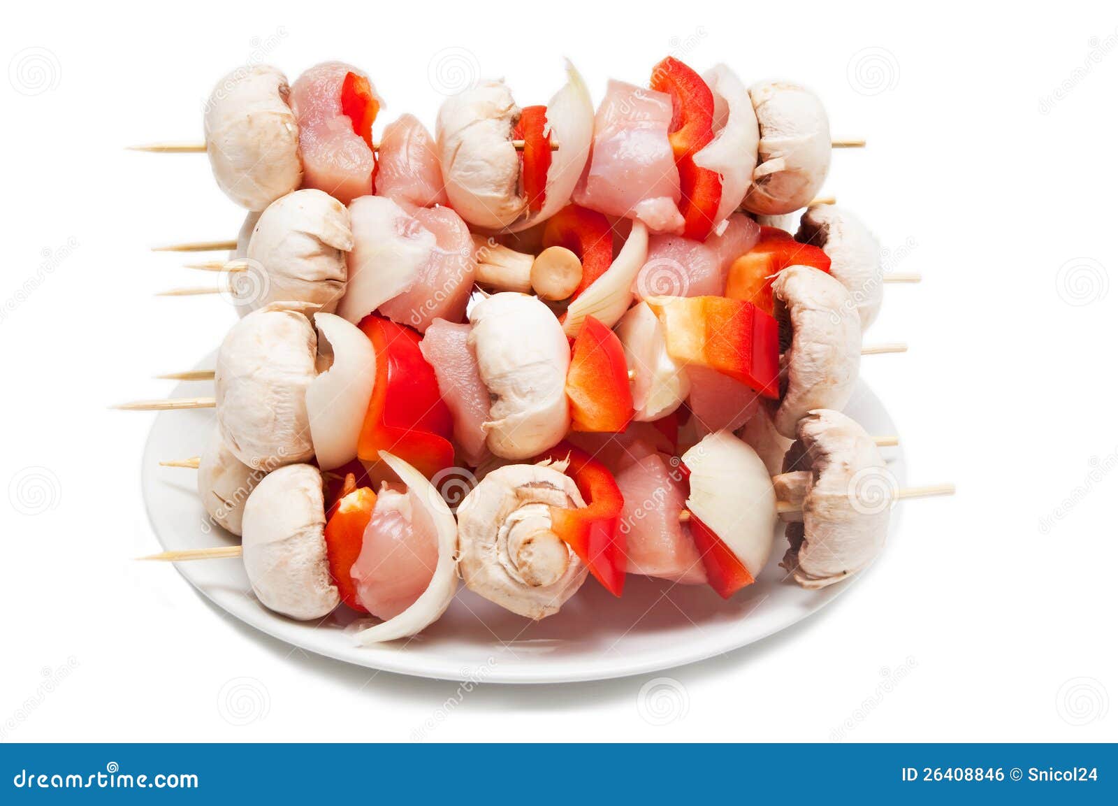 Raw grill sticks stock photo. Image of barbeque, onions 26408846