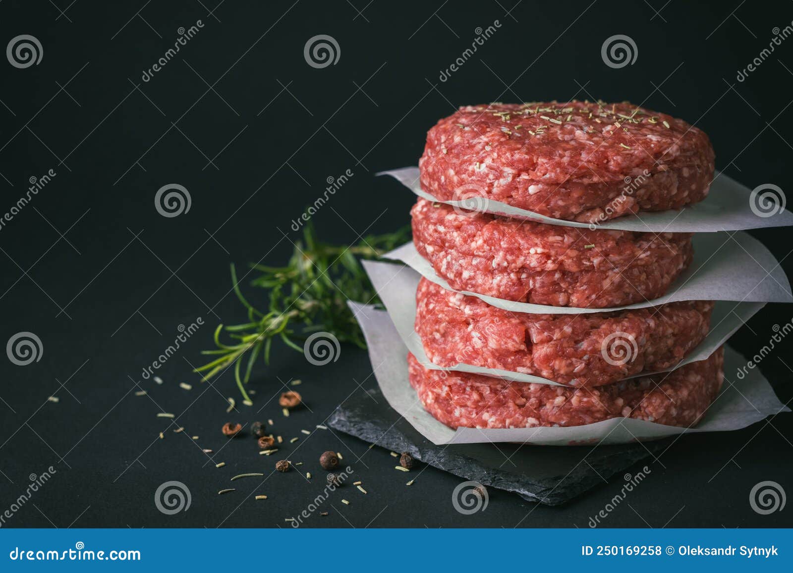 Raw Ground Beef Burger Patties Stock Photo Image of patties, cutlet