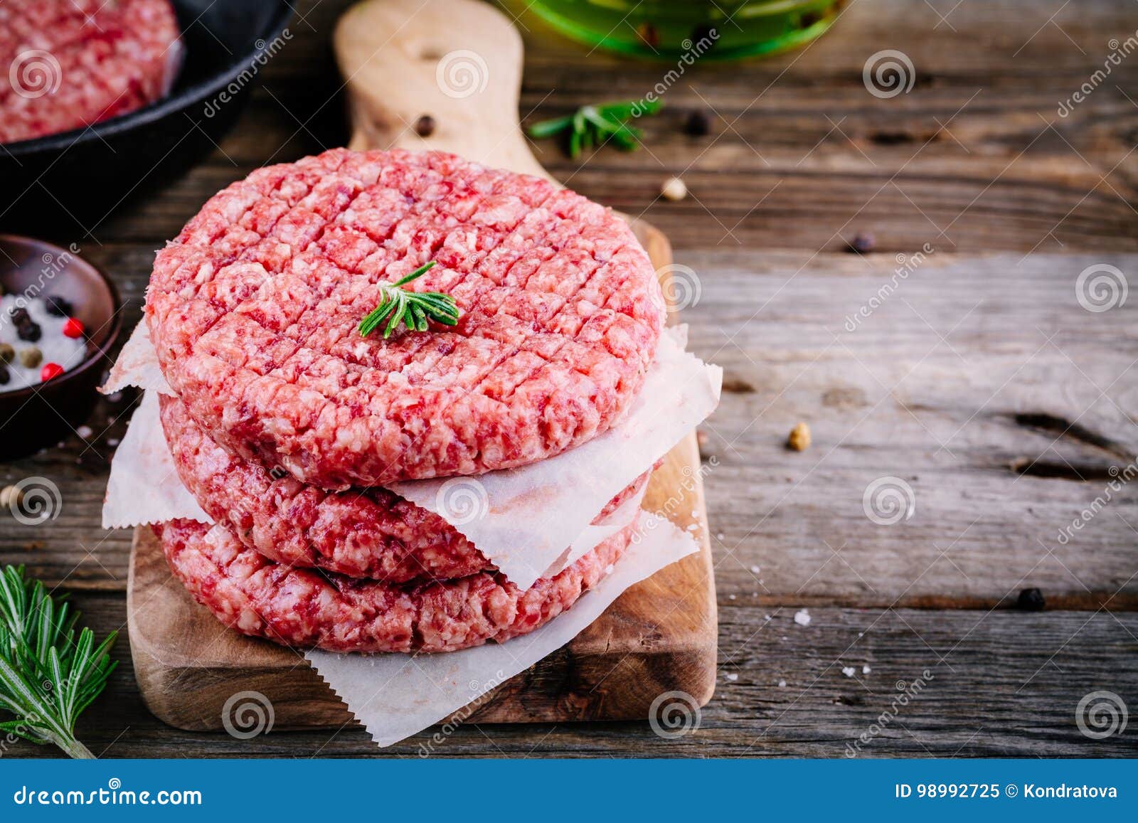 raw ground beef meat burger steak cutlets