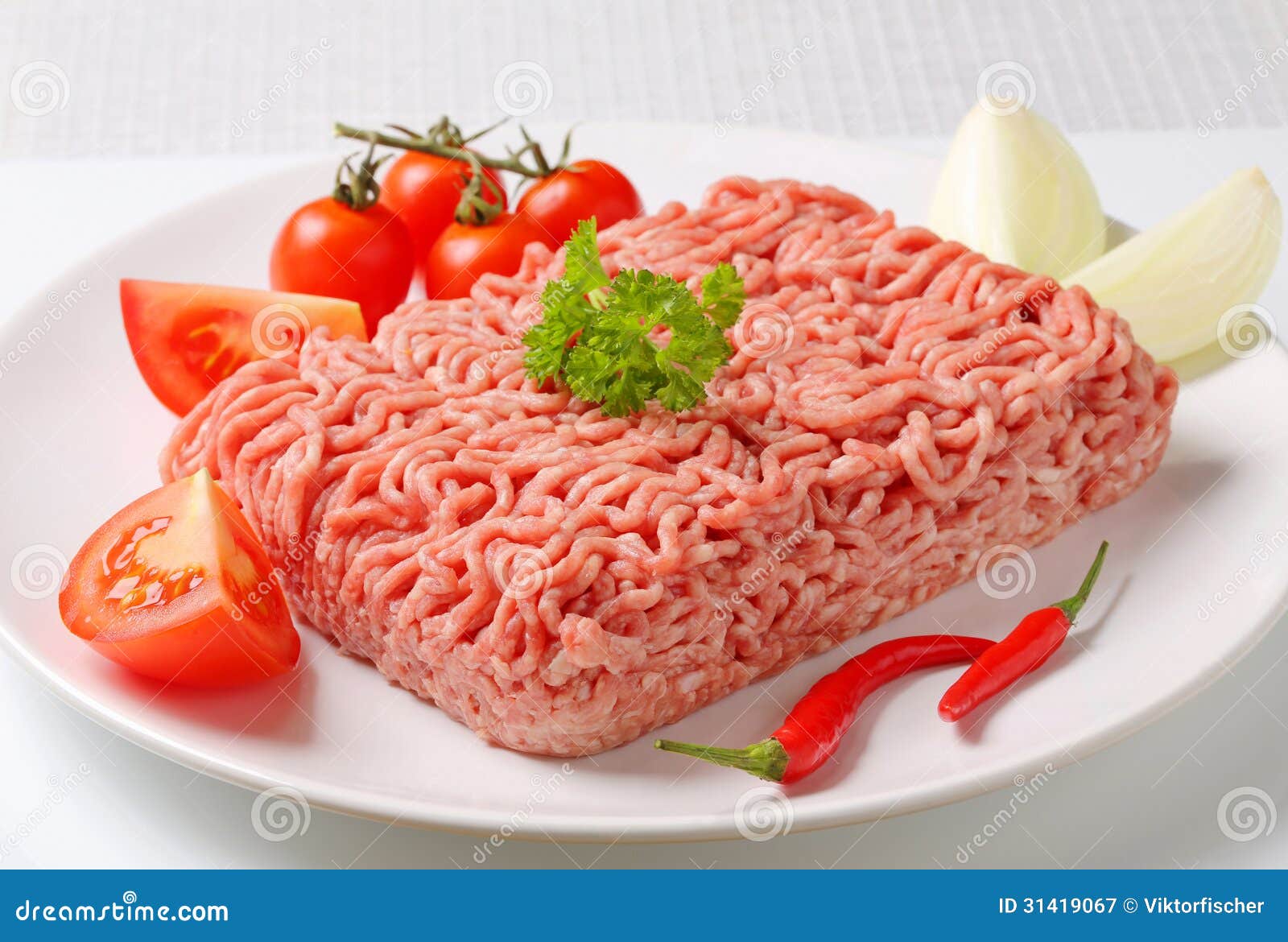 Raw Ground Pork and Vegetables Stock Image Image of minced
