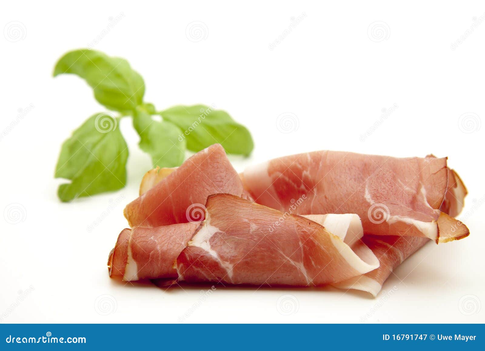 Raw ham stock image. Image of meat, green, eating, sausage 16791747