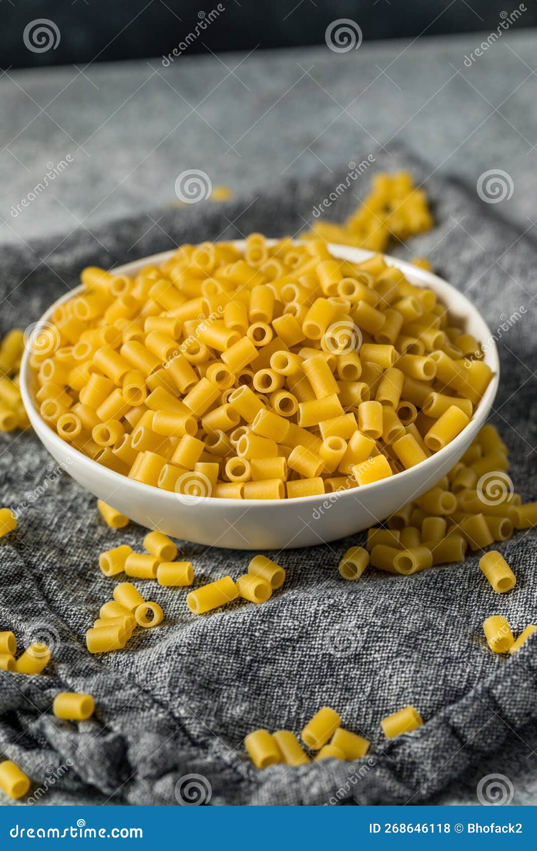 Raw Homemade Ditalini Pasta Stock Photo Image of traditional, organic