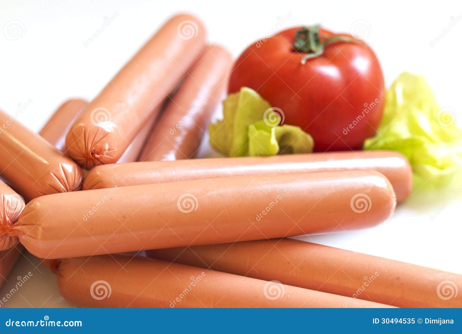 Raw hot dog stock image. Image of meal, smoked, appetizer 30494535