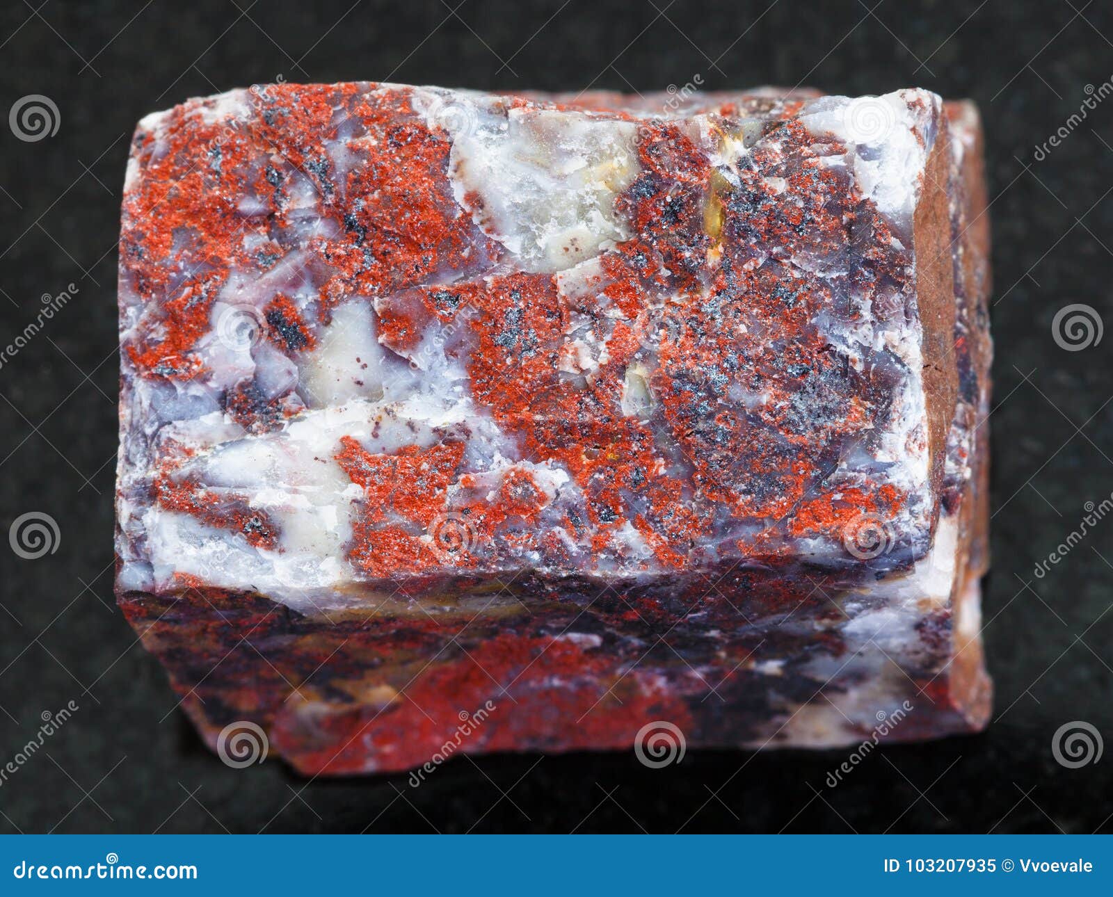 Raw Jasper Stone on Dark Background Stock Image - Image of gemmology