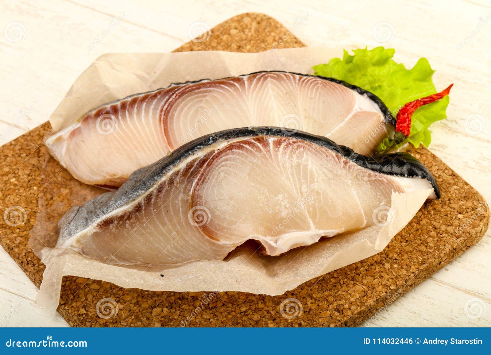 Raw shark steak stock photo. Image of shark, fillet 114032446
