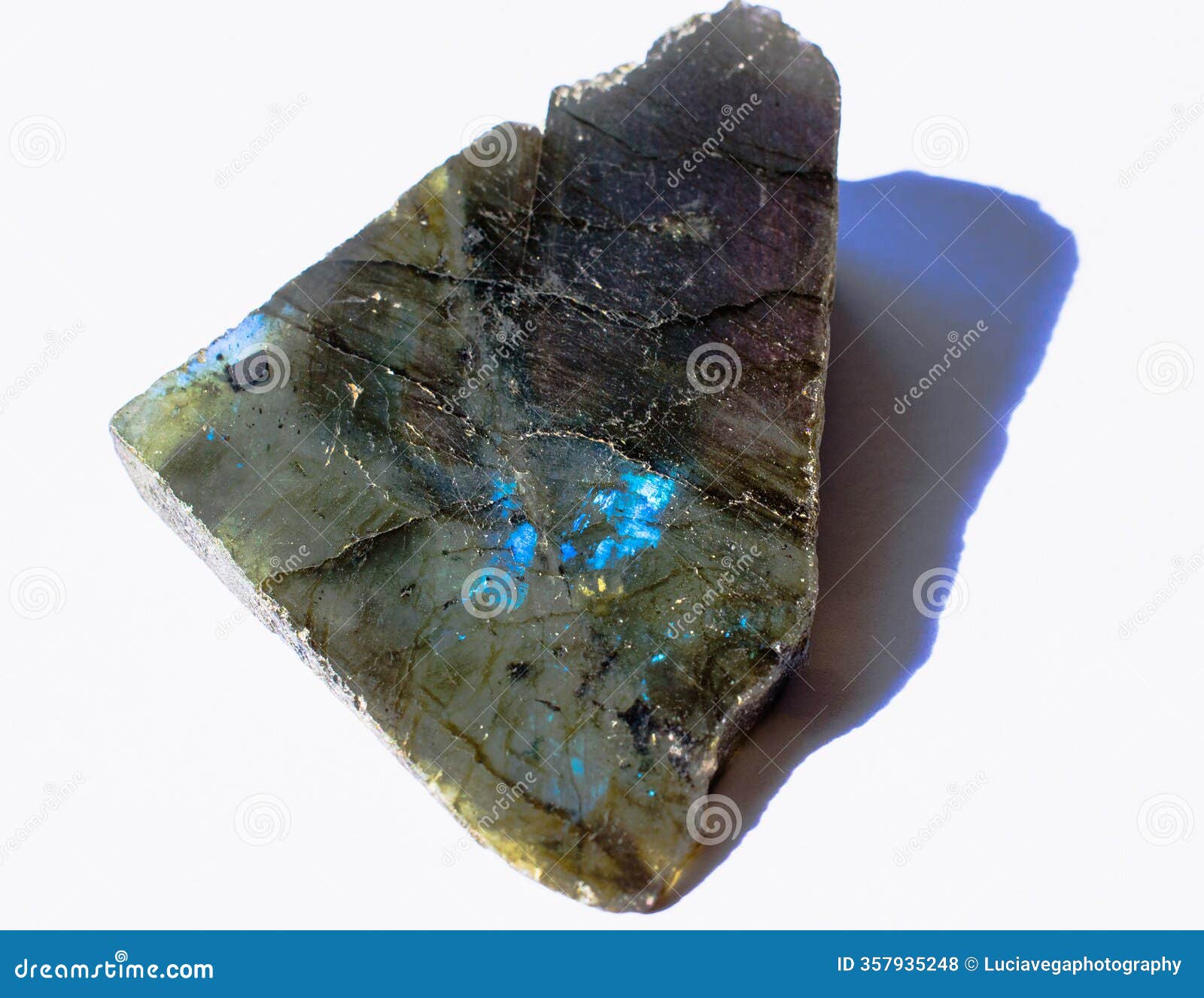 raw labradorite triangle d unique crystal