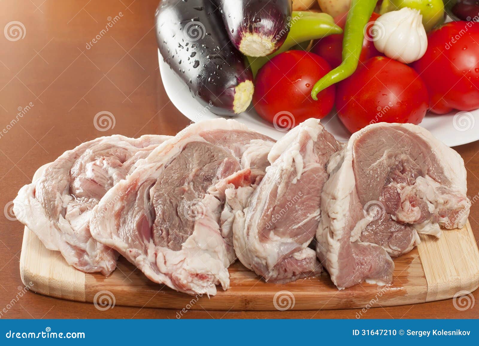 Raw lamb meat stock photo. Image of vegetables, lamb 31647210