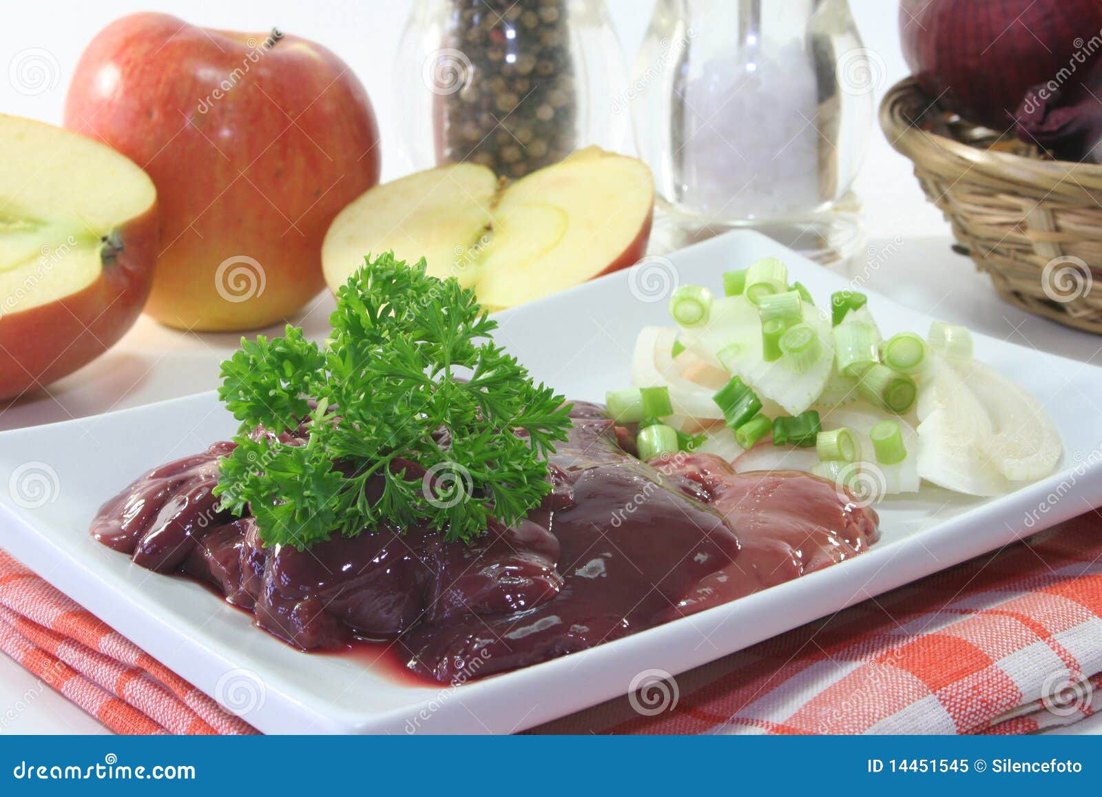 Raw liver stock image. Image of apples, pepper, bake 14451545