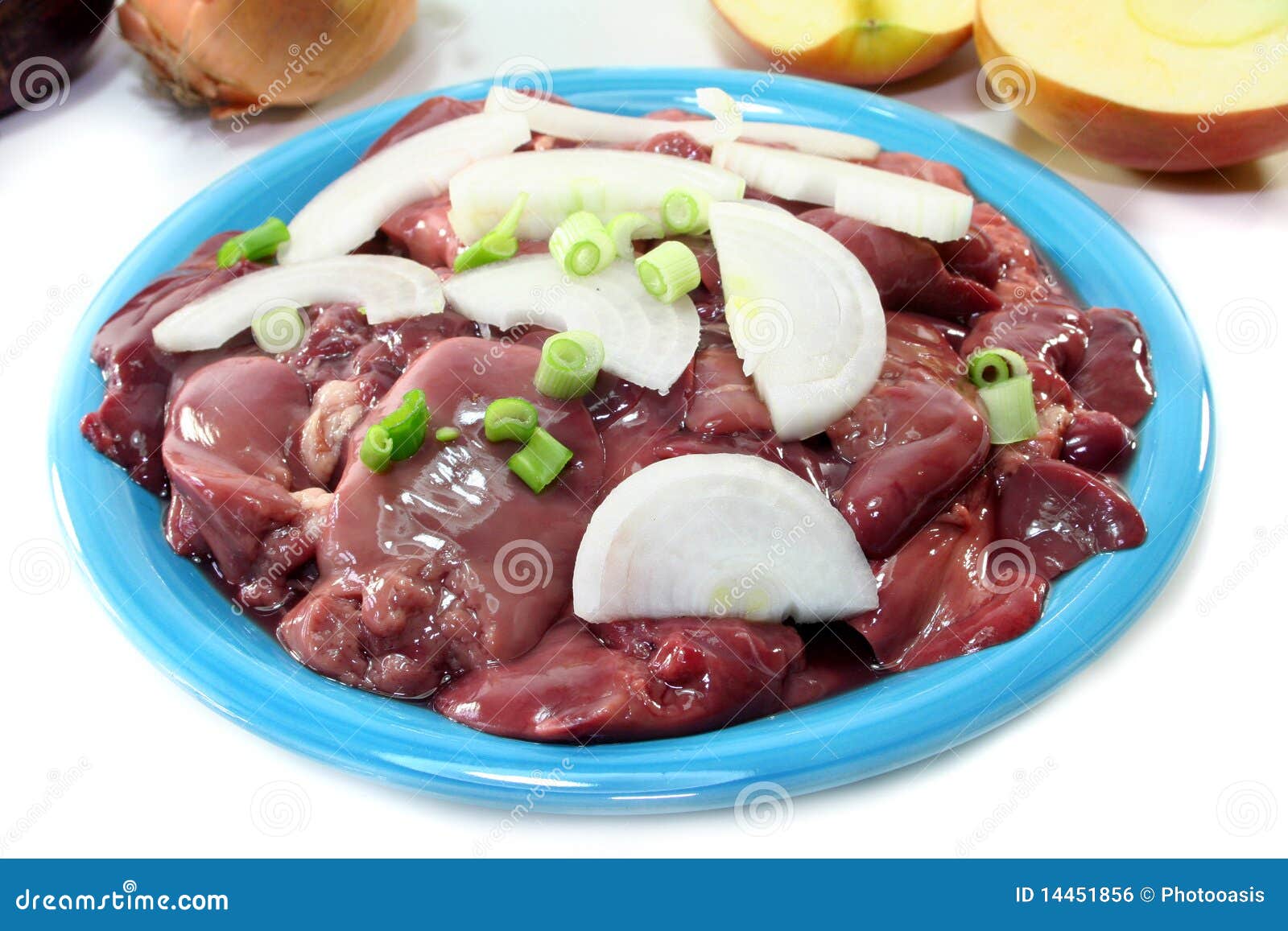 Raw liver stock photo. Image of apples, liver, pepper 14451856