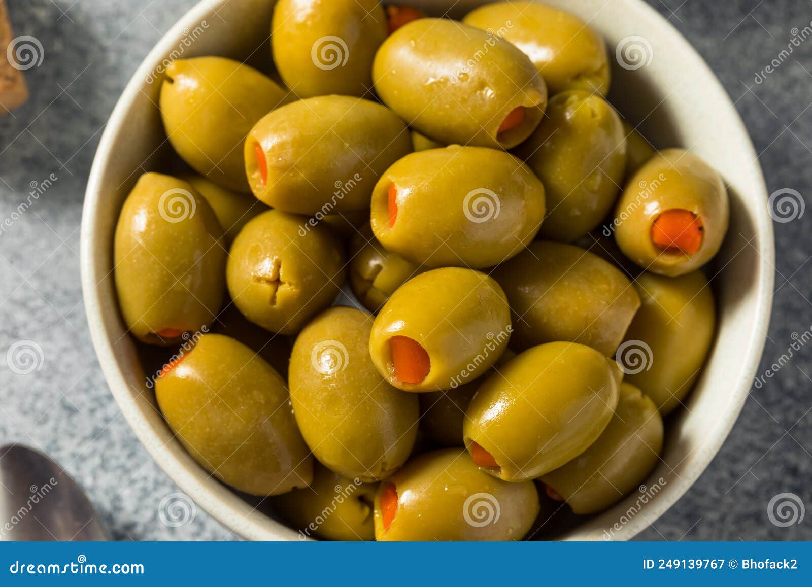 Raw Marinated Organic Green Olives Stock Image Image of nature, diet