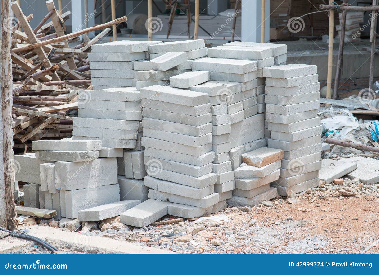 Raw Material of Brick Building Stock Photo Image of block, background