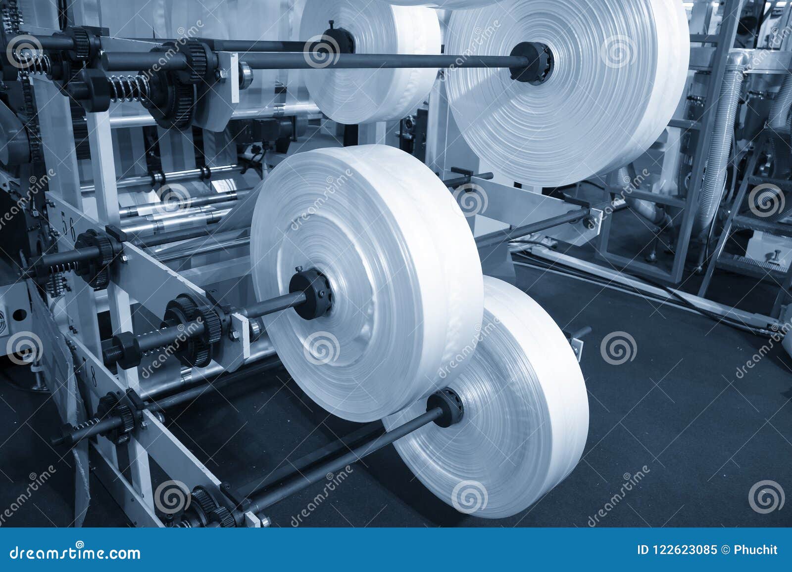 The Raw Material for Plastic Bag Production. Stock Image Image of