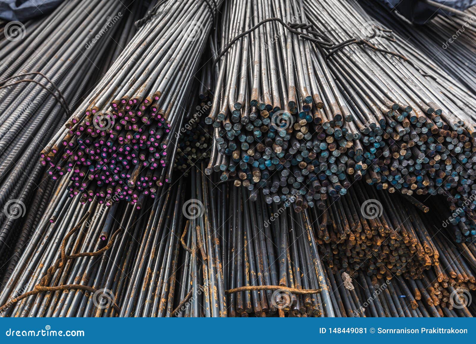 Raw Material, Rebars for Reinforcement Concrete Structure Stock Image Image of material
