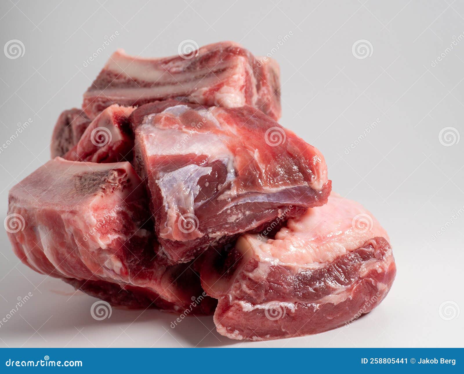 Raw Meat with Beef Bone. Choice of Beef on the Bone for Soups Stock