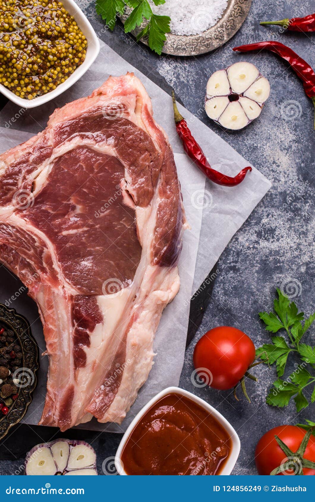 Raw meat with bones stock image. Image of protein, ingredient 124856249