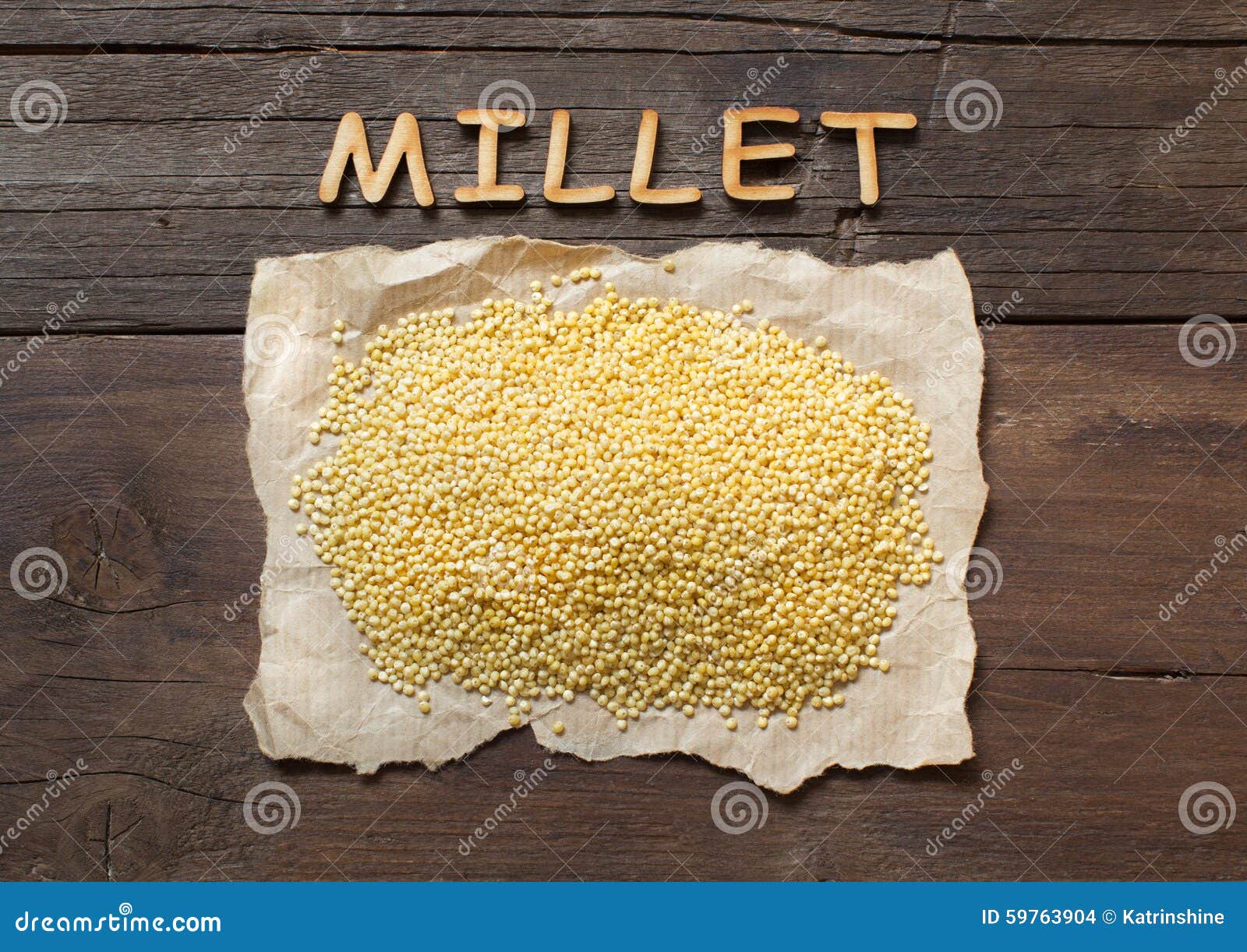 Raw Millet with a Word Millet Stock Photo Image of rustic, detail