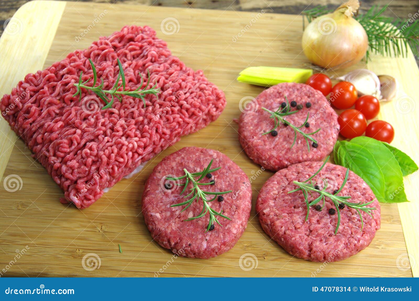 raw minced beef meat