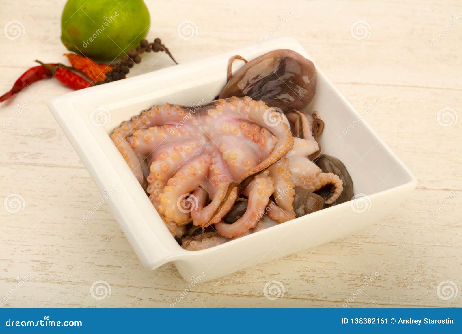 Raw octopus stock image. Image of food, cuisine, eating 138382161