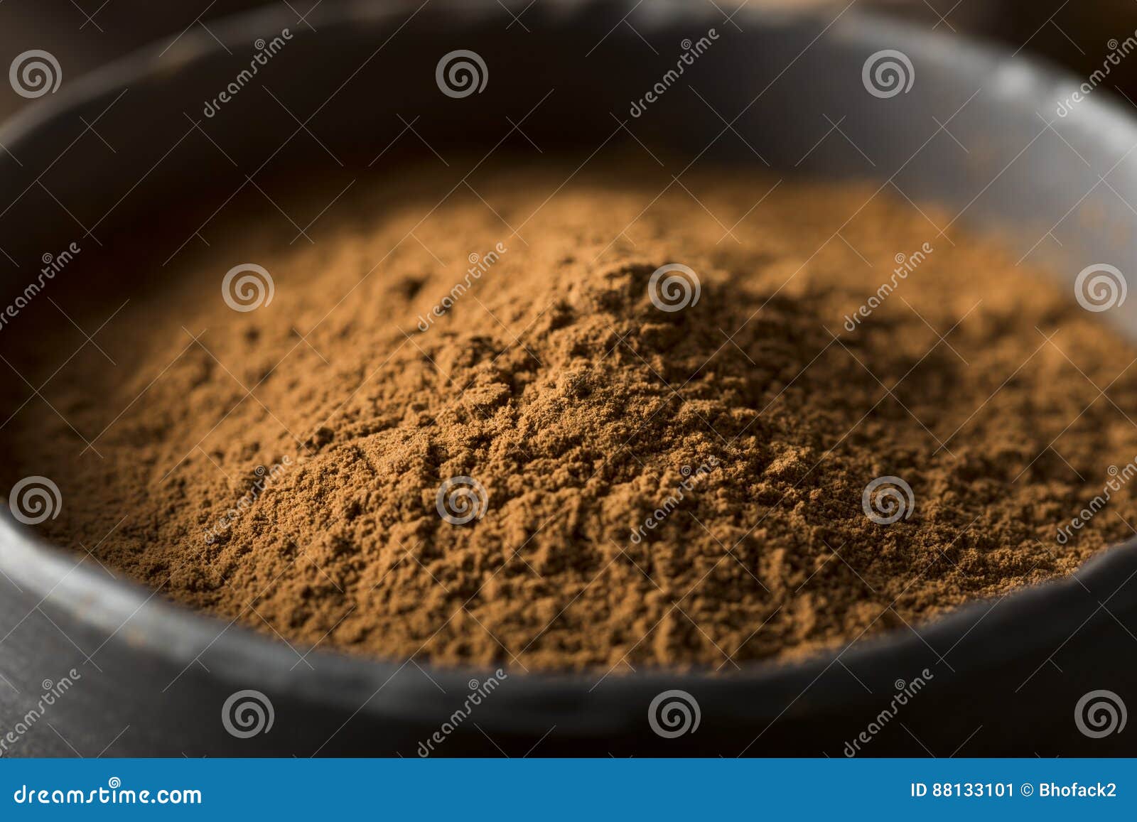 Raw Organic Dark Chocolate Cocoa Powder Stock Image Image of cooking
