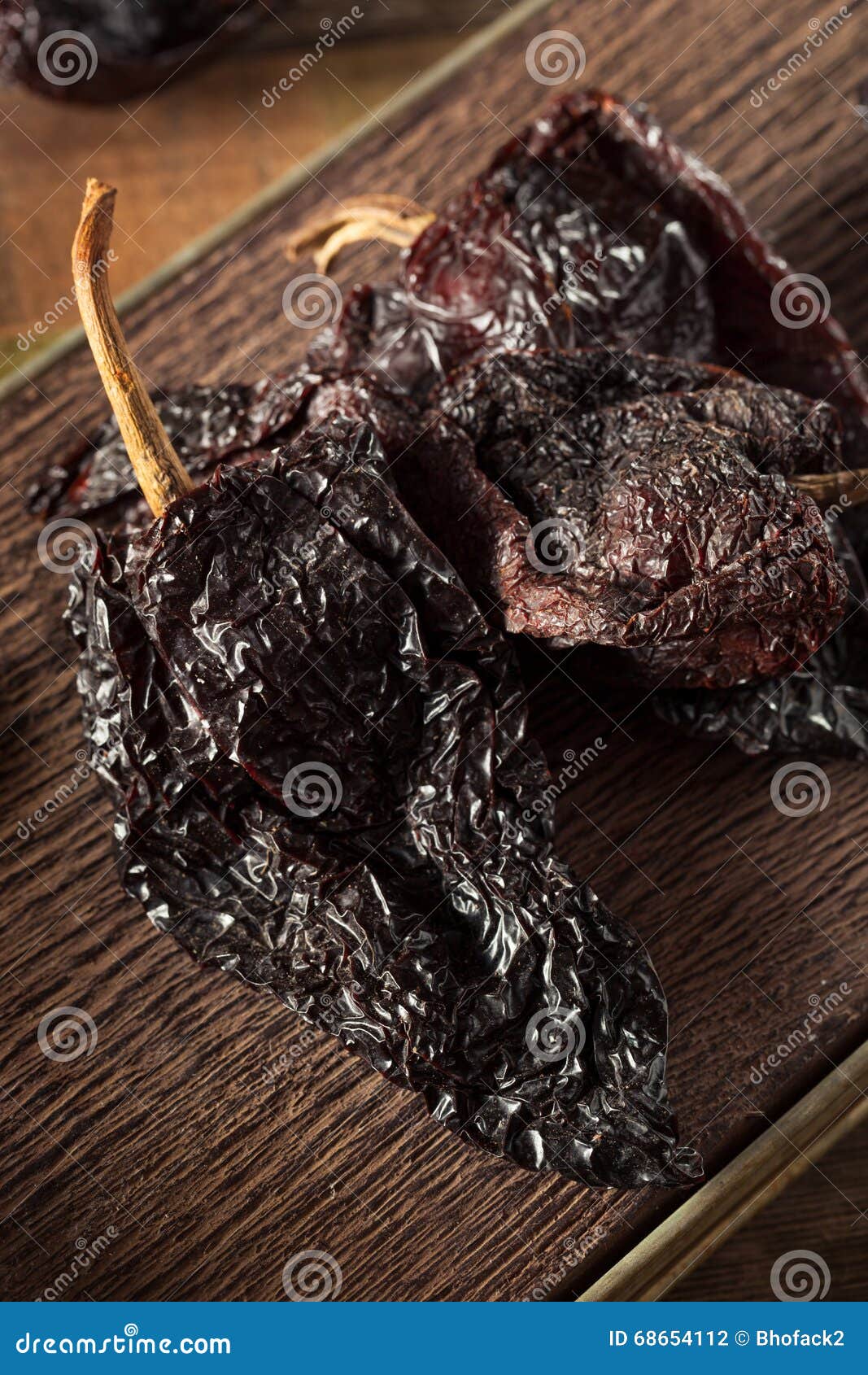 Raw Organic Dry Ancho Chili Stock Photo Image of cooking, food 68654112